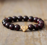 Handmade Garnet Stone Bracelet - Moon Dance Charms