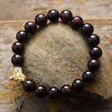 Handmade Garnet Stone Bracelet - Moon Dance Charms