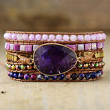 Pulsera envolvente de cristal curativo - Charms de danza lunar