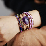 Pulsera envolvente de cristal curativo - Charms de danza lunar