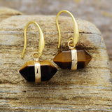 Sechseckige Kristall-Ohrringe – Mondtanz-Charms