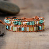 Zaadkralen Dubbele Wikkelarmband - Moon Dance Charms