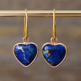 Jaspis-Herz-Energie-Ohrringe – Mondtanz-Charms