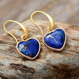 Jaspis-Herz-Energie-Ohrringe – Mondtanz-Charms