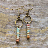 King Jasper Natural Stone Drop Earrings - Moon Dance Charms