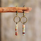 King Jasper Natural Stone Drop Earrings - Moon Dance Charms