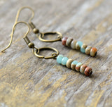 King Jasper Natural Stone Drop Earrings - Moon Dance Charms