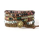 Labradoriet 5-Laagse Wikkelarmband - Moon Dance Charms