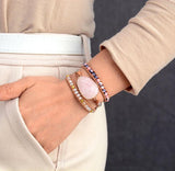 Wickelarmband mit Rosenmotiv