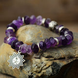 Pulsera de Piedra Amatista - Charms Danza de la Luna