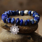 Pulsera de Piedra Lapis Luzuli - Charms Danza Lunar