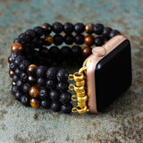 Lava Rock Apple Watch Band Beaded For Women