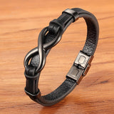 Heren geluk en fortuin bruine leren armband - verstelbaar - Moon Dance Charms