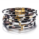 Luipaard Leren Wikkelarmband - Moon Dance Charms