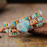 Pulsera de cuero con cuentas