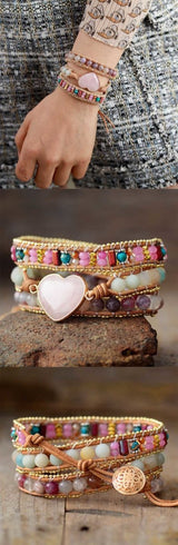 Liebesschutz-Wickelarmband – Mondtanz-Charms