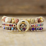 Lucky Jasper Beaded Vegan Wrap Bracelet - Moon Dance Charms