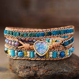 Opal Leather Wrap Bracelet