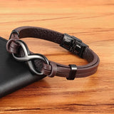Heren Geluk & Fortuin Leren Armband - Moon Dance Charms