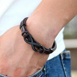 Heren Leren Armband bruin - Moon Dance Charms