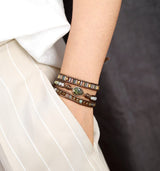Mystisches Labradorit-Wickelarmband – Mondtanz-Charms