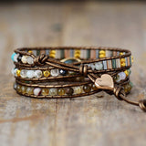 Mystisches Labradorit-Wickelarmband – Mondtanz-Charms