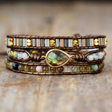 Mystisches Labradorit-Wickelarmband – Mondtanz-Charms