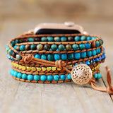 Handgemaakte turquoise wrap Apple Watch-bandje Vrouw - Moon Dance Charms