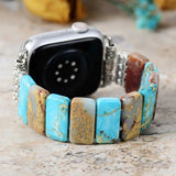 Oceanic Apple Watch Bandje vrouw Met Kralen Rekbaar - Maan Dans Charms