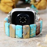 Oceanic Apple Watch Bandje vrouw Met Kralen Rekbaar - Maan Dans Charms