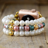 Pearl Apple Watch Beaded Band