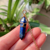 Wire Wrapped Crystal Pendulum Necklace