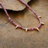 Rhodoniet Natuursteen Ketting - Moon Dance Charms