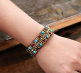 Göttin Perlen Manschette Armband