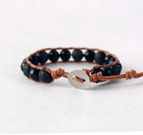 Bracelet diffuseur de perles de lave et d’onyx