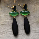 Protection Chandelier Onyx Earrings - Moon Dance Charms