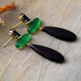 Protection Chandelier Onyx Earrings - Moon Dance Charms