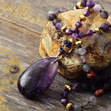 Spiritual Jasper and Amethyst Necklace