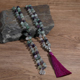Rainbow Fluorite Mala - Moon Dance Charms