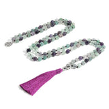 Rainbow Fluorite Mala - Moon Dance Charms