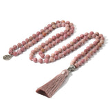 Rhodonite Mala Necklace For Unconditional Love