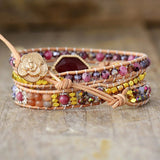 Rhodoniet Stralende Wikkelarmband - Moon Dance Charms