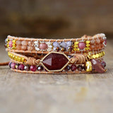Rhodoniet Stralende Wikkelarmband - Moon Dance Charms
