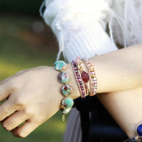 Rhodoniet Stralende Wikkelarmband - Moon Dance Charms