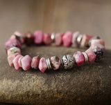 Rhodonite Stretch Tree Of Life Bracelet - Moon Dance Charms
