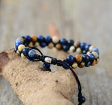 Jaspis en Sodaliet Kralen Armband - Moon Dance Charms