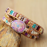Romantic Leather Wrap Bracelet - Moon Dance Charms