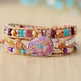Romantic Leather Wrap Bracelet - Moon Dance Charms