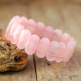 Rosenquarz-Stein-Armband – Mondtanz-Charms