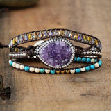 Amethist Druzy Wikkelarmband - Moon Dance Charms